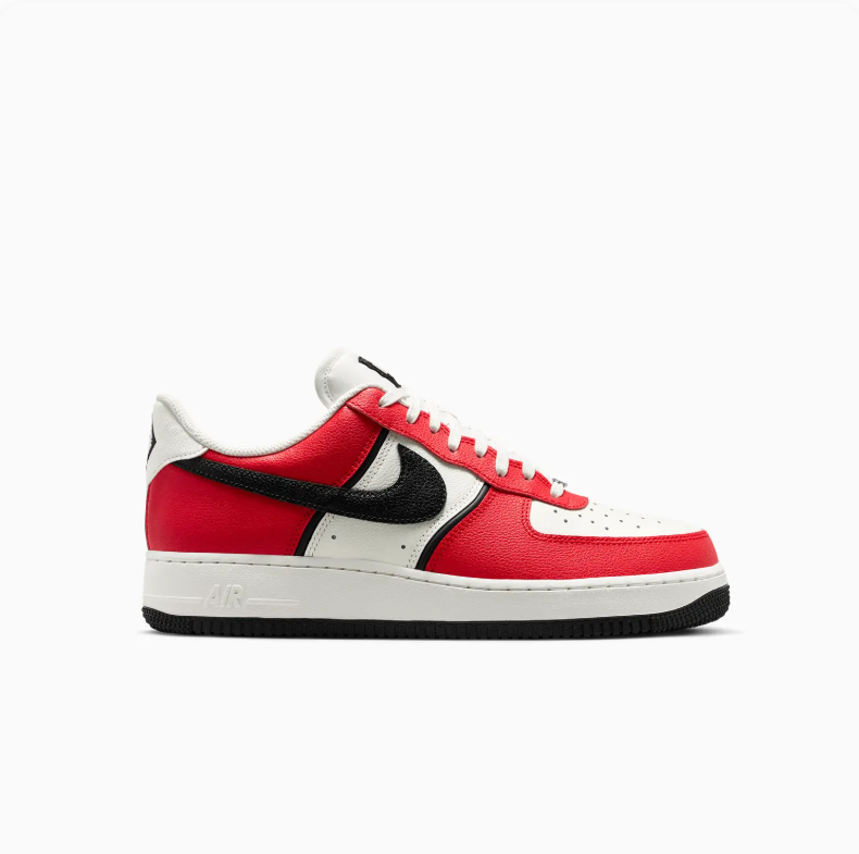 Nike Low-Top Sneakers - Red & White with Black Swoosh
