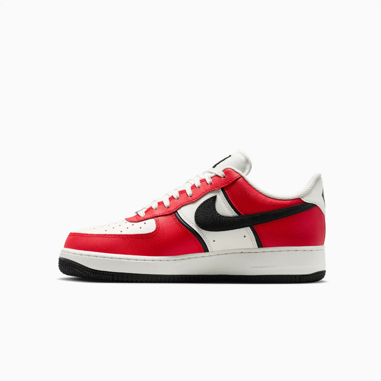 Nike Low-Top Sneakers - Red & White with Black Swoosh