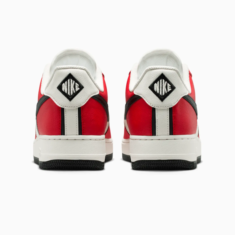 Nike Low-Top Sneakers - Red & White with Black Swoosh